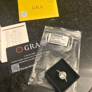 2 Carat Oval Moissanite Ring – Size 7 – D Color